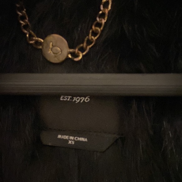 Xs Bebe fur vest in black - Picture 2 of 3